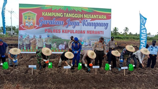 Kapolres Meranti : Tiga Pilar Ujung Tombak Tumbuh kembangkan Potensi Sektor Pangan